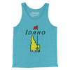 Idaho Golf Men/Unisex Tank Top-Aqua Triblend-Allegiant Goods Co. Vintage Sports Apparel