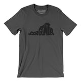 Virginia State Shape Text Men/Unisex T-Shirt-Asphalt-Allegiant Goods Co. Vintage Sports Apparel