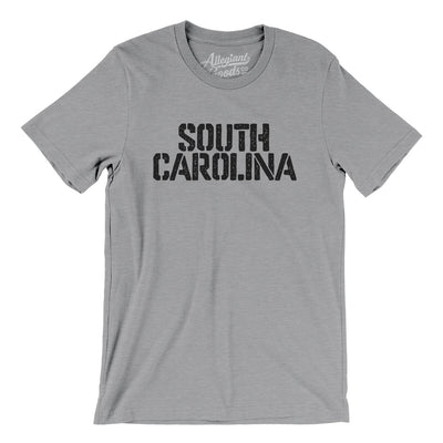 South Carolina Military Stencil Men/Unisex T-Shirt-Athletic Heather-Allegiant Goods Co. Vintage Sports Apparel