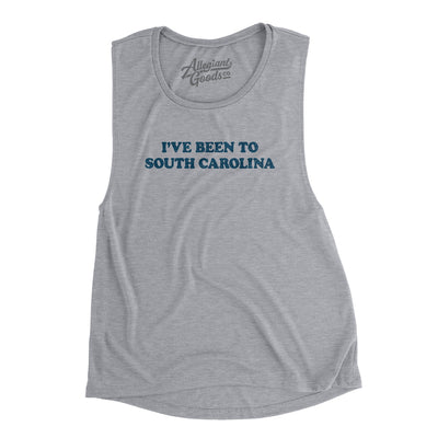 I've Been To South Carolina Women's Flowey Scoopneck Muscle Tank-Athletic Heather-Allegiant Goods Co. Vintage Sports Apparel