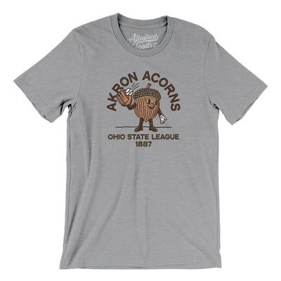Akron Acorns Baseball Men/Unisex T-Shirt-Athletic Heather-Allegiant Goods Co. Vintage Sports Apparel
