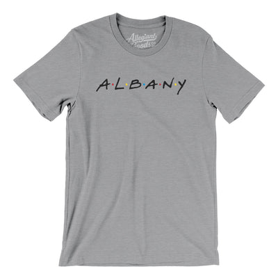 Albany Friends Men/Unisex T-Shirt-Athletic Heather-Allegiant Goods Co. Vintage Sports Apparel