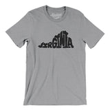 Virginia State Shape Text Men/Unisex T-Shirt-Athletic Heather-Allegiant Goods Co. Vintage Sports Apparel