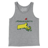 Massachusetts Golf Men/Unisex Tank Top-Athletic Heather-Allegiant Goods Co. Vintage Sports Apparel