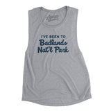 I've Been To Badlands National Park Women's Flowey Scoopneck Muscle Tank-Athletic Heather-Allegiant Goods Co. Vintage Sports Apparel
