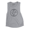 Wyoming State Quarter Women's Flowey Scoopneck Muscle Tank-Athletic Heather-Allegiant Goods Co. Vintage Sports Apparel