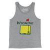 Wyoming Golf Men/Unisex Tank Top-Athletic Heather-Allegiant Goods Co. Vintage Sports Apparel