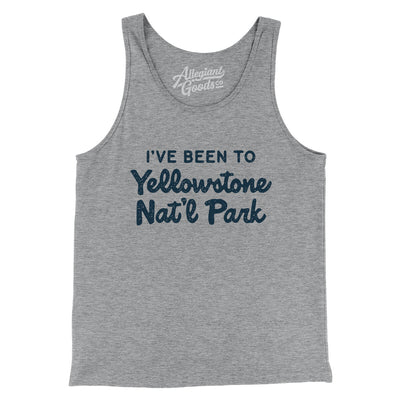 I've Been To Yellowstone National Park Men/Unisex Tank Top-Athletic Heather-Allegiant Goods Co. Vintage Sports Apparel