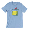 Colorado Golf Men/Unisex T-Shirt-Baby Blue-Allegiant Goods Co. Vintage Sports Apparel