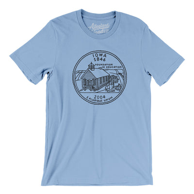 Iowa State Quarter Men/Unisex T-Shirt-Baby Blue-Allegiant Goods Co. Vintage Sports Apparel