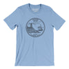 Maine State Quarter Men/Unisex T-Shirt-Baby Blue-Allegiant Goods Co. Vintage Sports Apparel