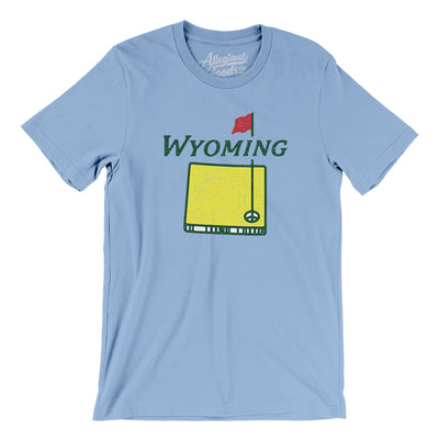 Wyoming Golf Men/Unisex T-Shirt-Baby Blue-Allegiant Goods Co. Vintage Sports Apparel