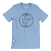 Wyoming State Quarter Men/Unisex T-Shirt-Baby Blue-Allegiant Goods Co. Vintage Sports Apparel