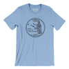 Hawaii State Quarter Men/Unisex T-Shirt-Baby Blue-Allegiant Goods Co. Vintage Sports Apparel