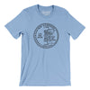 New Hampshire State Quarter Men/Unisex T-Shirt-Baby Blue-Allegiant Goods Co. Vintage Sports Apparel