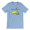Massachusetts Golf Men/Unisex T-Shirt-Baby Blue-Allegiant Goods Co. Vintage Sports Apparel