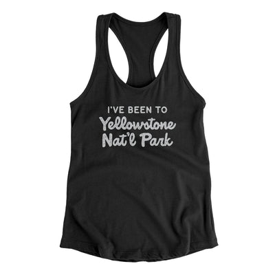 I've Been To Yellowstone National Park Women's Racerback Tank-Black-Allegiant Goods Co. Vintage Sports Apparel