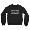 There's No Place Like Delaware Midweight French Terry Crewneck Sweatshirt-Black-Allegiant Goods Co. Vintage Sports Apparel