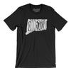 Connecticut State Shape Text Men/Unisex T-Shirt-Black-Allegiant Goods Co. Vintage Sports Apparel