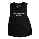 I've Been To Iowa Women's Flowey Scoopneck Muscle Tank-Black-Allegiant Goods Co. Vintage Sports Apparel
