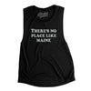 There's No Place Like Maine Women's Flowey Scoopneck Muscle Tank-Black-Allegiant Goods Co. Vintage Sports Apparel