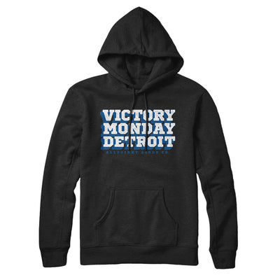 Victory Monday Detroit Hoodie-Black-Allegiant Goods Co. Vintage Sports Apparel