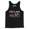 Portland Cycling Men/Unisex Tank Top-Black-Allegiant Goods Co. Vintage Sports Apparel