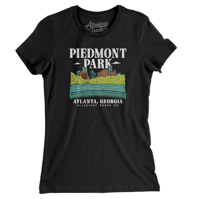 Piedmont Park Women's T-Shirt-Black-Allegiant Goods Co. Vintage Sports Apparel