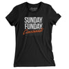 Sunday Funday Cincinnati Women's T-Shirt-Black-Allegiant Goods Co. Vintage Sports Apparel