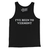 I've Been To Vermont Men/Unisex Tank Top-Black-Allegiant Goods Co. Vintage Sports Apparel