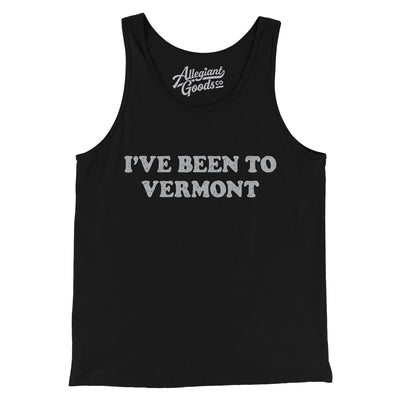 I've Been To Vermont Men/Unisex Tank Top-Black-Allegiant Goods Co. Vintage Sports Apparel