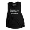 There's No Place Like Montana Women's Flowey Scoopneck Muscle Tank-Black-Allegiant Goods Co. Vintage Sports Apparel