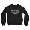 There's No Place Like Iowa Midweight French Terry Crewneck Sweatshirt-Black-Allegiant Goods Co. Vintage Sports Apparel