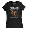 Chicago Football Throwback Mascot Women's T-Shirt-Black-Allegiant Goods Co. Vintage Sports Apparel