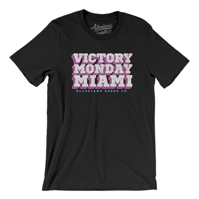 Victory Monday Miami Men/Unisex T-Shirt-Black-Allegiant Goods Co. Vintage Sports Apparel