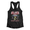 Atlanta Football Throwback Mascot Women's Racerback Tank-Black-Allegiant Goods Co. Vintage Sports Apparel