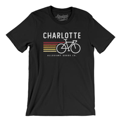 Charlotte Cycling Men/Unisex T-Shirt-Black-Allegiant Goods Co. Vintage Sports Apparel