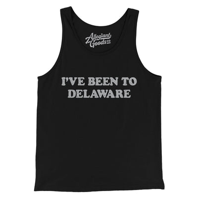I've Been To Delaware Men/Unisex Tank Top-Black-Allegiant Goods Co. Vintage Sports Apparel