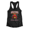 Arizona Football Throwback Mascot Women's Racerback Tank-Black-Allegiant Goods Co. Vintage Sports Apparel