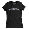 Manhattan Varsity Women's T-Shirt-Black-Allegiant Goods Co. Vintage Sports Apparel