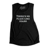 There's No Place Like Idaho Women's Flowey Scoopneck Muscle Tank-Black-Allegiant Goods Co. Vintage Sports Apparel
