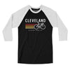 Cleveland Cycling Men/Unisex Raglan 3/4 Sleeve T-Shirt-Black|White-Allegiant Goods Co. Vintage Sports Apparel
