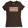 Victory Monday Cleveland Women's T-Shirt-Brown-Allegiant Goods Co. Vintage Sports Apparel