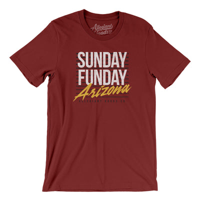 Sunday Funday Arizona Men/Unisex T-Shirt-Cardinal-Allegiant Goods Co. Vintage Sports Apparel