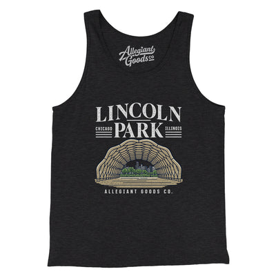 Lincoln Park Men/Unisex Tank Top-Charcoal Black TriBlend-Allegiant Goods Co. Vintage Sports Apparel