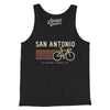 San Antonio Cycling Men/Unisex Tank Top-Charcoal Black TriBlend-Allegiant Goods Co. Vintage Sports Apparel