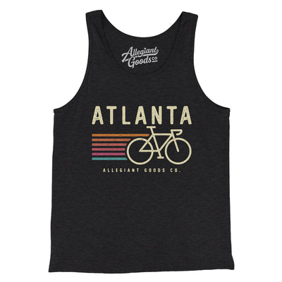 Atlanta Cycling Men/Unisex Tank Top-Charcoal Black TriBlend-Allegiant Goods Co. Vintage Sports Apparel
