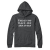 There's No Place Like Arkansas Hoodie-Charcoal Heather-Allegiant Goods Co. Vintage Sports Apparel