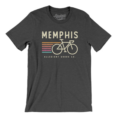 Memphis Cycling Men/Unisex T-Shirt-Dark Grey Heather-Allegiant Goods Co. Vintage Sports Apparel