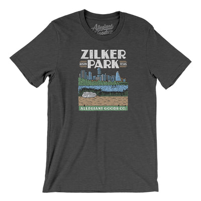 Zilker Park Men/Unisex T-Shirt-Dark Grey Heather-Allegiant Goods Co. Vintage Sports Apparel